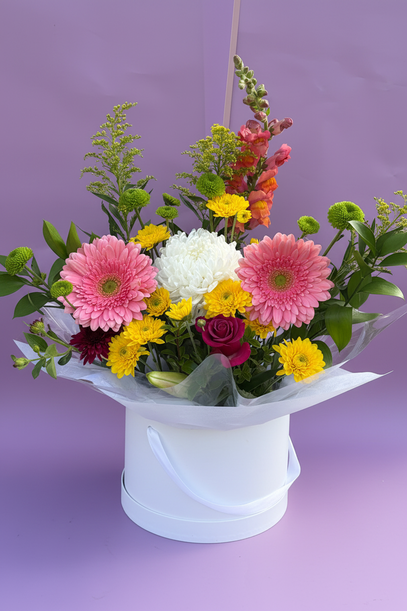 Bouquet with Light Purple Background v2